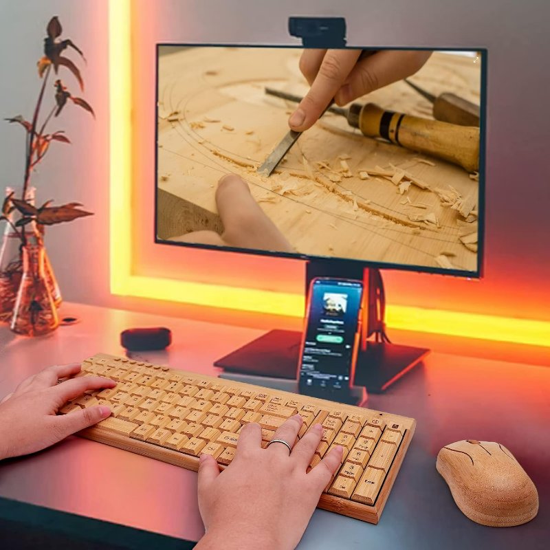 useful wooden keyboard